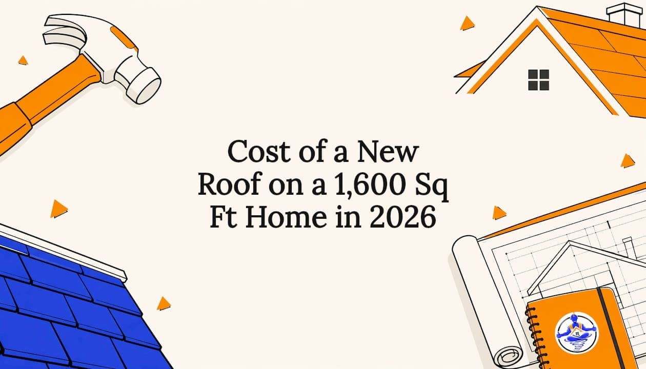 Cost of a New Roof on a 1,600 Sq Ft Home in 2026