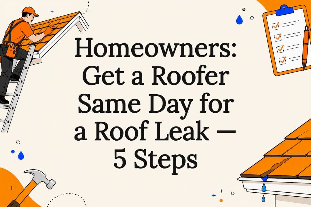 Homeowners: Get a Roofer Same Day for a Roof Leak — 5 Steps