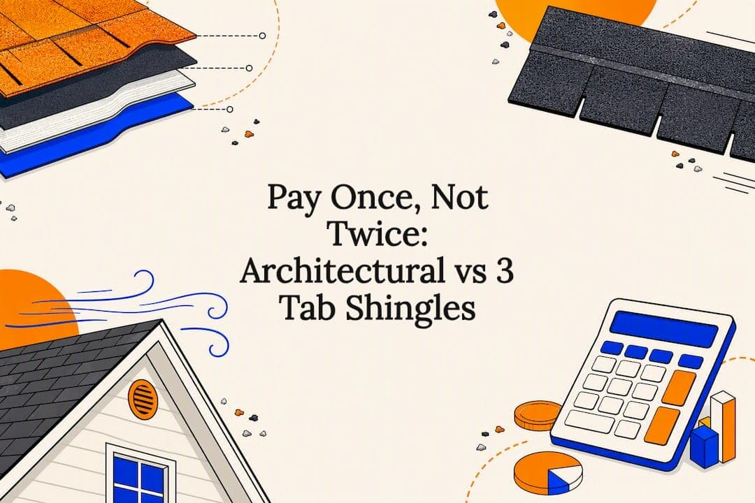 Pay Once, Not Twice: Architectural vs 3 Tab Shingles