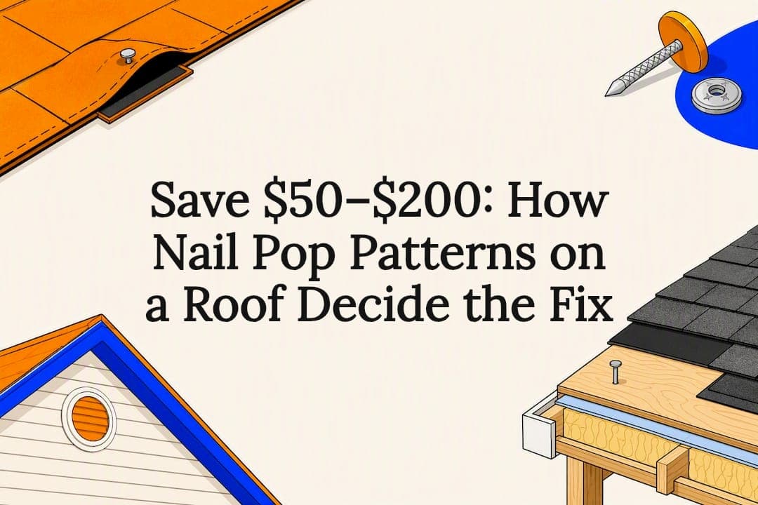 Save $50–$200: How Nail Pop Patterns on a Roof Decide the Fix
