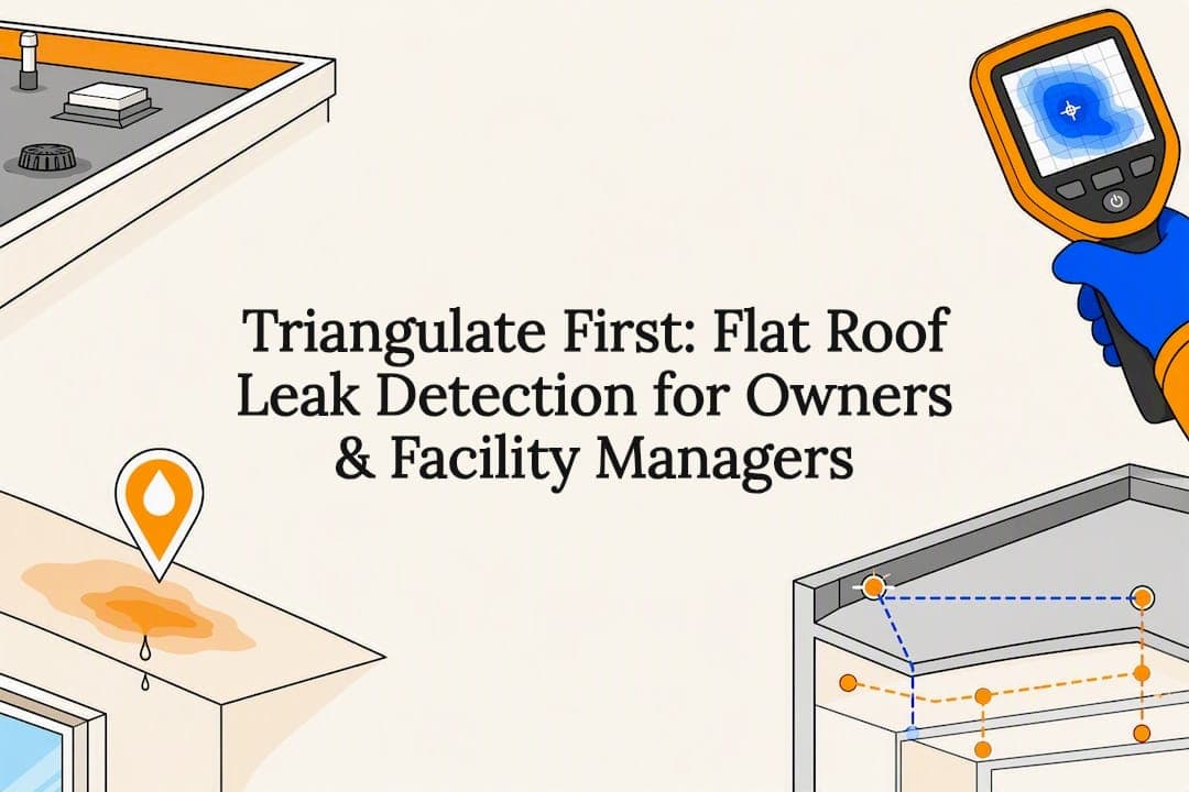 Triangulate First: Flat Roof Leak Detection for Owners & Facility Managers