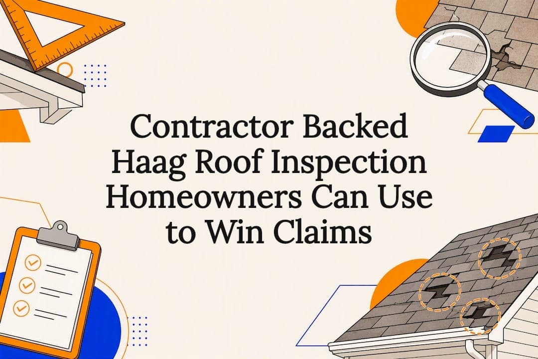 Contractor Backed Haag Roof Inspection Homeowners Can Use to Win Claims