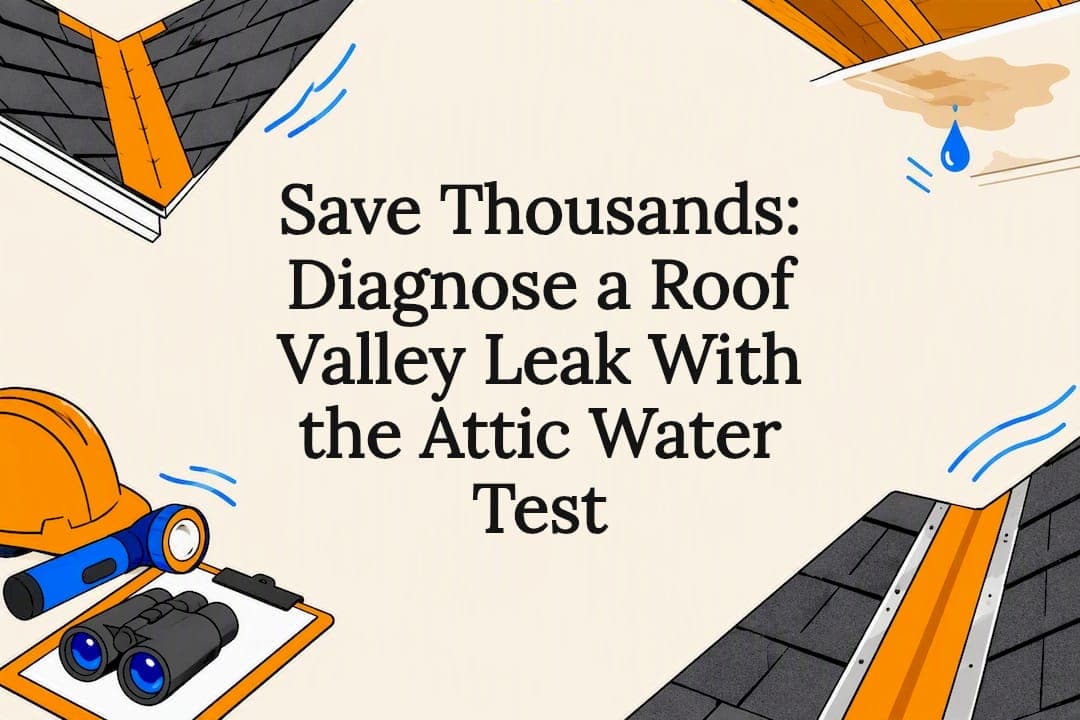 Save Thousands: Diagnose a Roof Valley Leak With the Attic Water Test