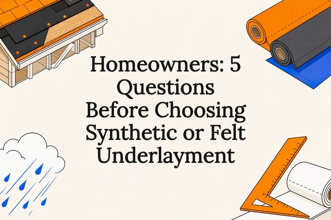 Homeowners: 5 Questions Before Choosing Synthetic or Felt Underlayment