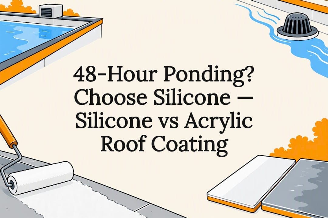 48-Hour Ponding? Choose Silicone — Silicone vs Acrylic Roof Coating