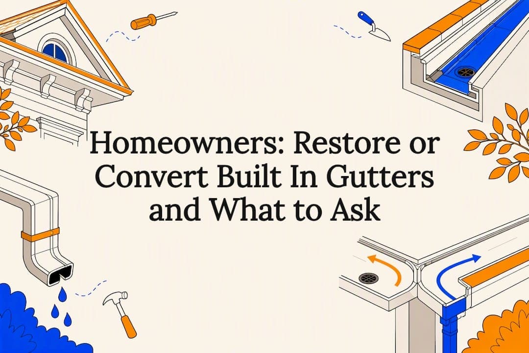 Homeowners: Restore or Convert Built In Gutters and What to Ask