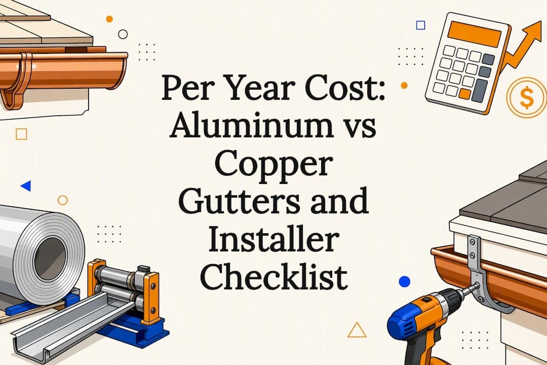 Per Year Cost: Aluminum vs Copper Gutters and Installer Checklist