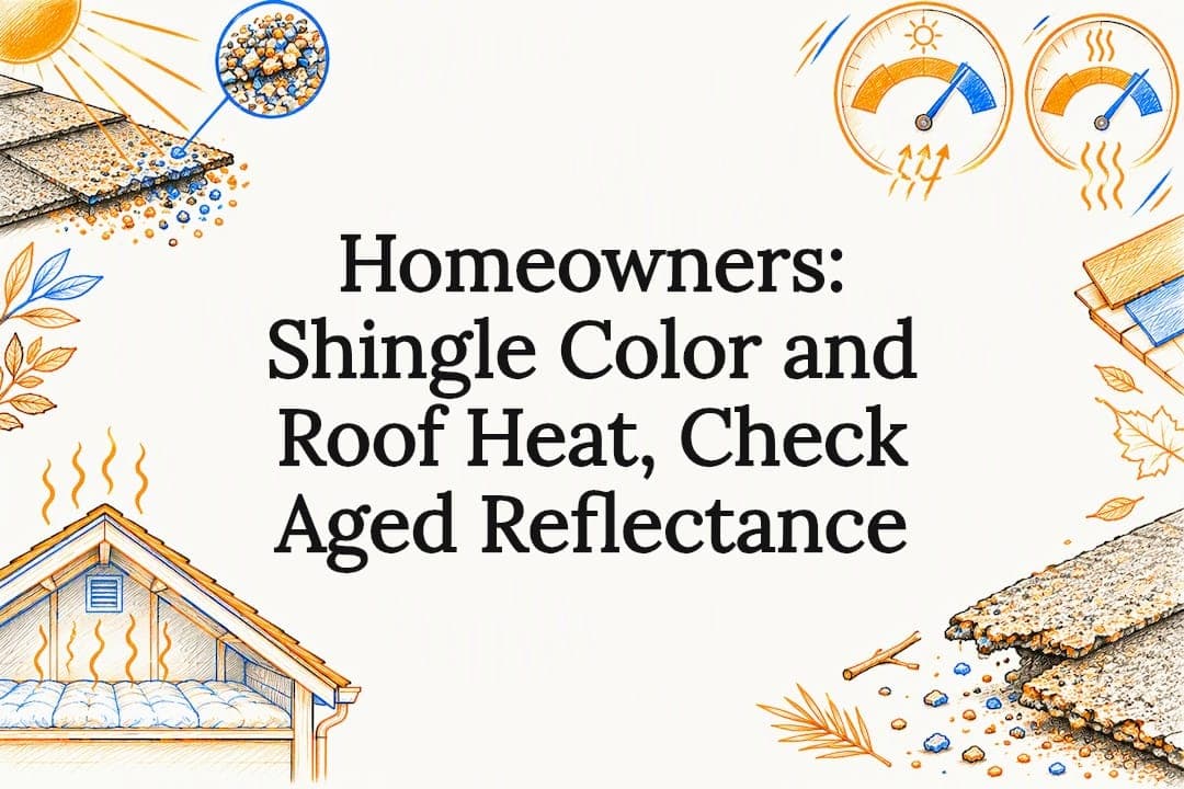 Homeowners: Shingle Color and Roof Heat, Check Aged Reflectance