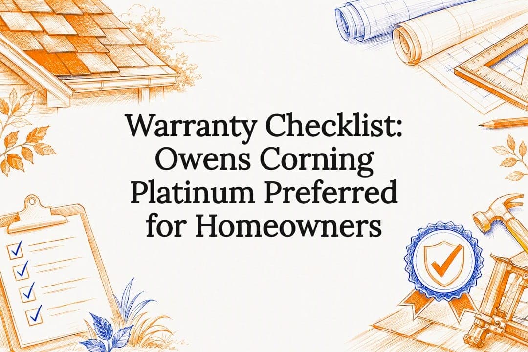 Warranty Checklist: Owens Corning Platinum Preferred for Homeowners