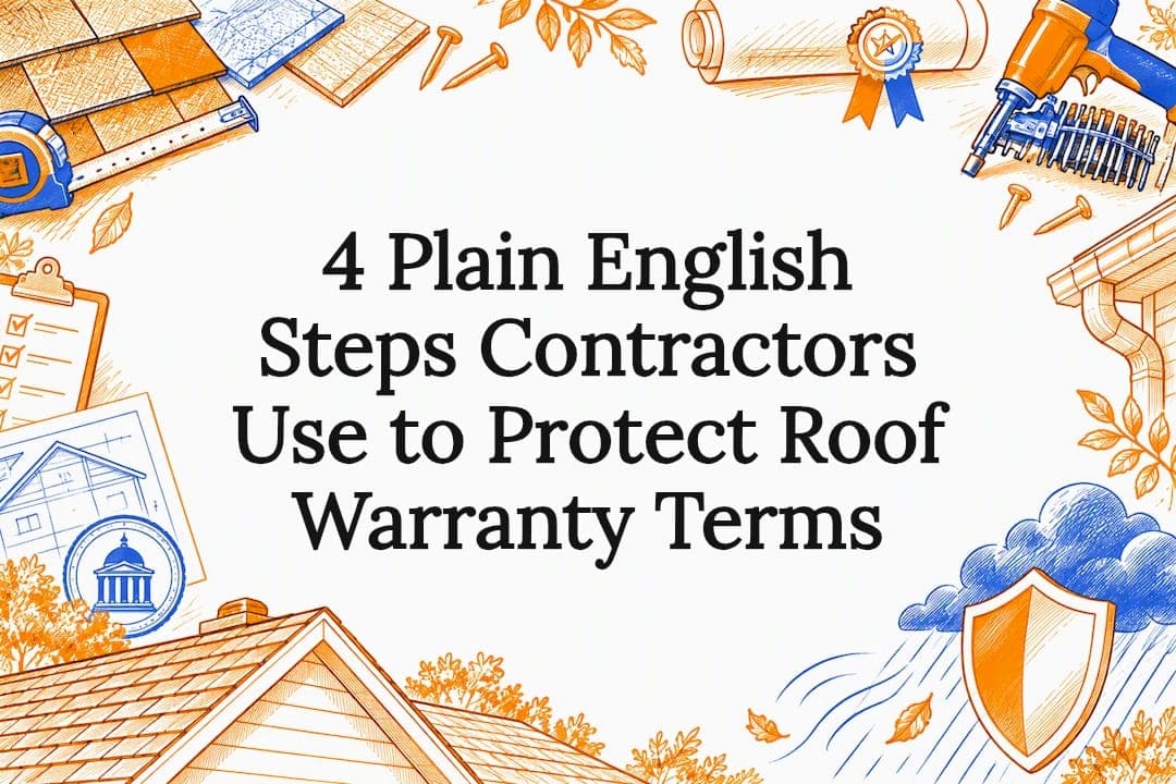 4 Plain English Steps Contractors Use to Protect Roof Warranty Terms
