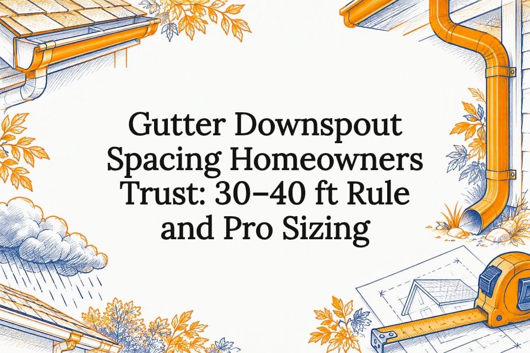 Gutter Downspout Spacing Homeowners Trust: 30–40 ft Rule and Pro Sizing