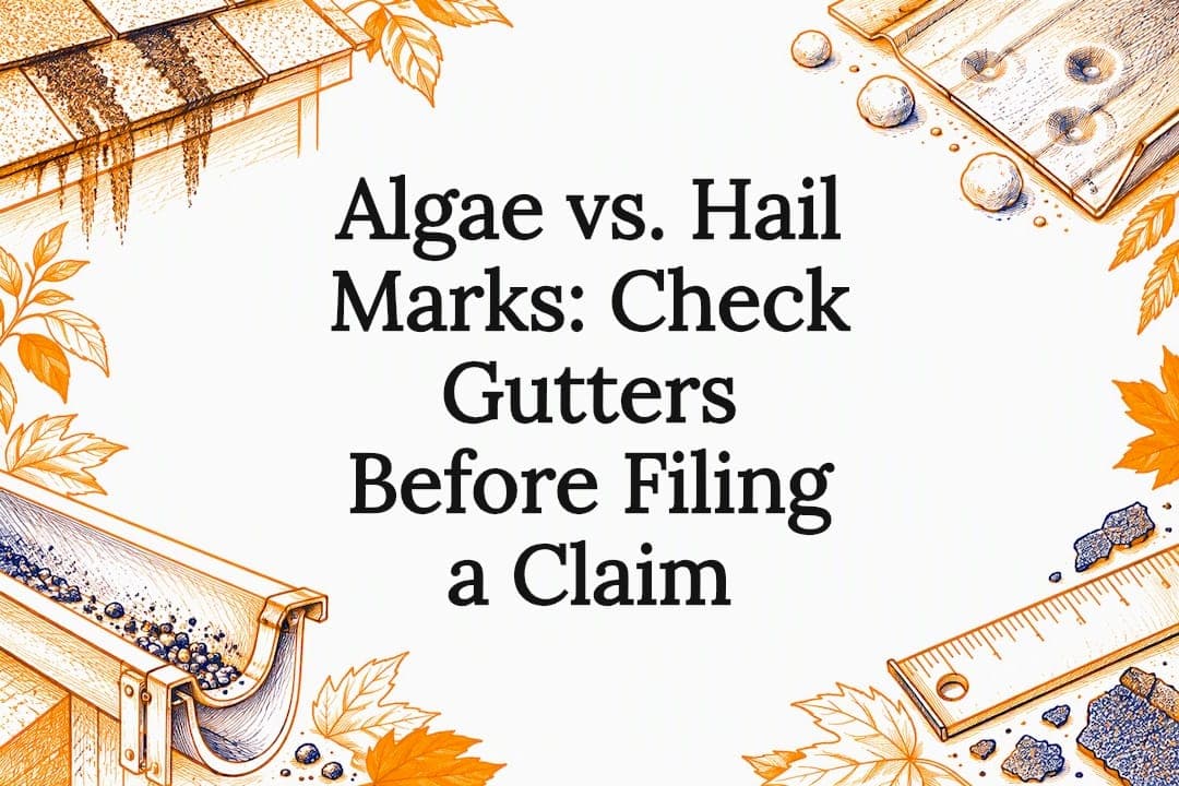 Algae vs. Hail Marks: Check Gutters Before Filing a Claim