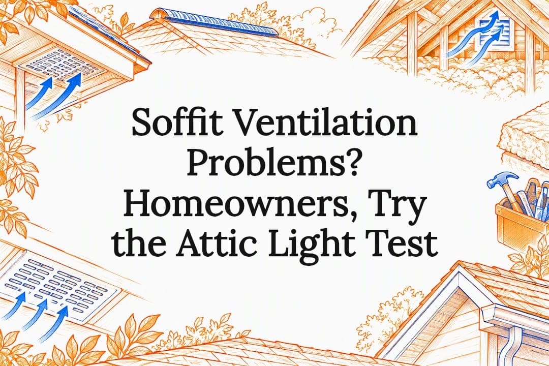 Soffit Ventilation Problems? Homeowners, Try the Attic Light Test