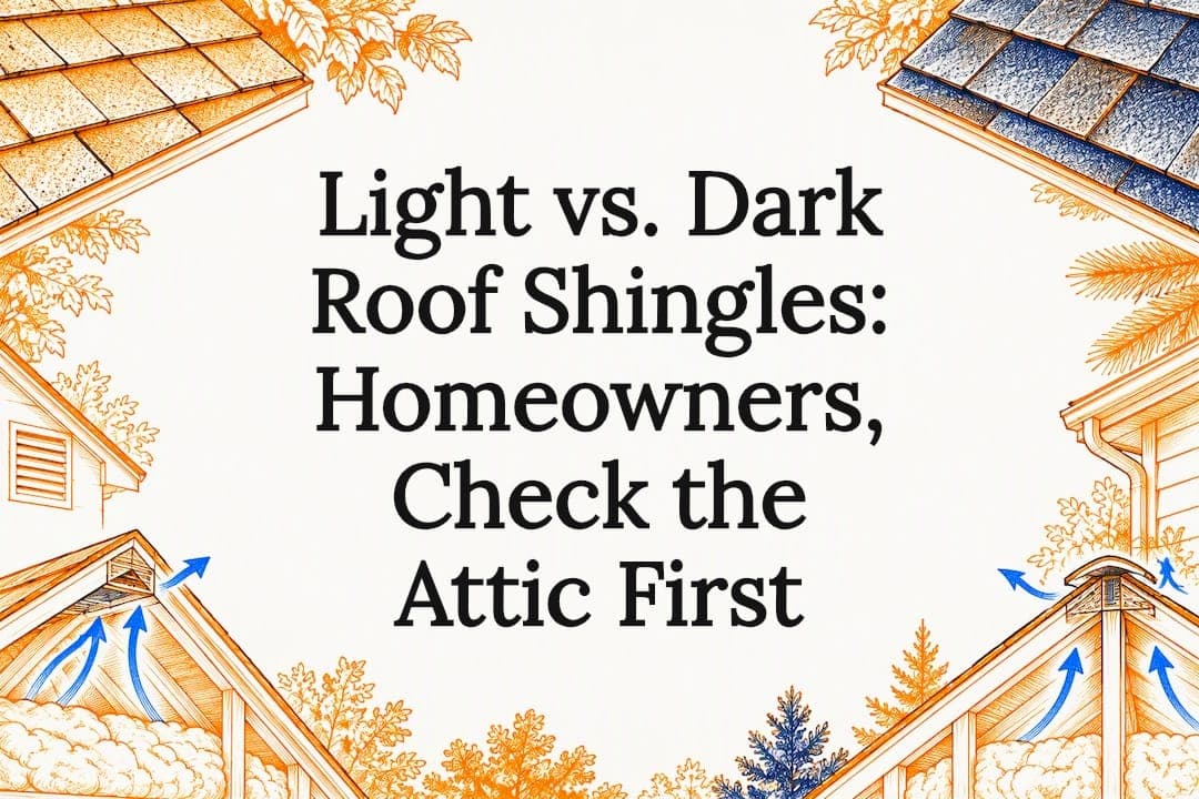 Light vs. Dark Roof Shingles: Homeowners, Check the Attic First